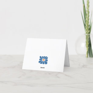Boho retro floral simple easter thank you card