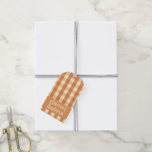 Boho Retro Groovy Colourful Wavy Wedding Gift Tags