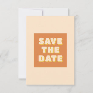 Boho Retro Groovy Colourful Wavy Wedding Save The Date