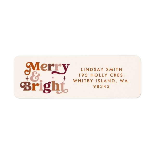 Boho Retro Merry et Bright (Devant)