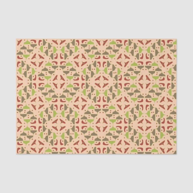 Boho Retro Modern Graphic Tissue Paper (Front)
