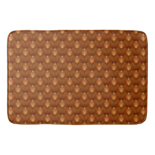 Boho Retro Pattern in 70s Style Bath Mat
