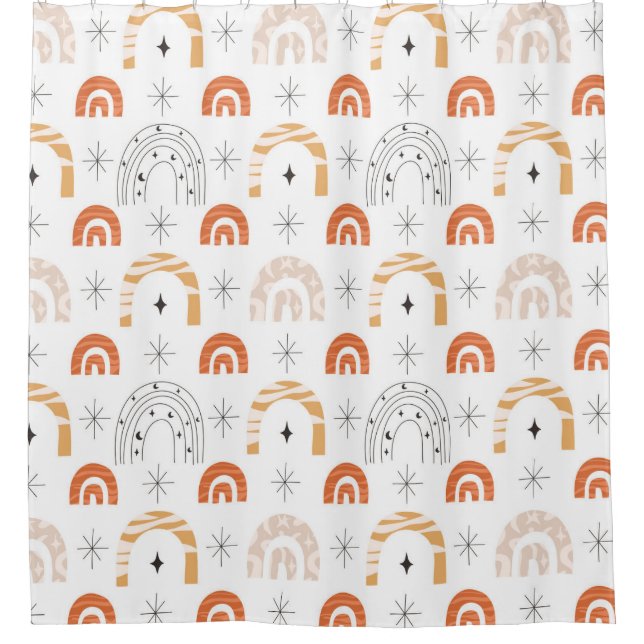 Boho retro rainbow line art moon stars (Front)