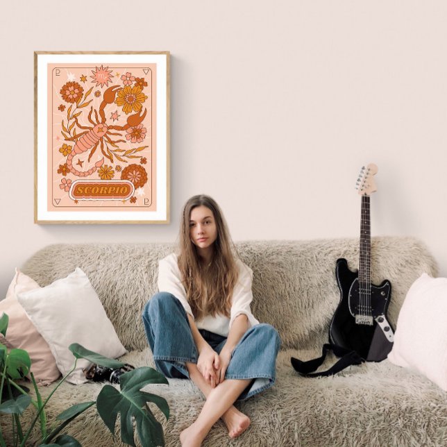 Boho Retro Scorpio Zodiac Poster (Creator Uploaded)