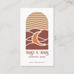 Boho Retro Sun Business Card