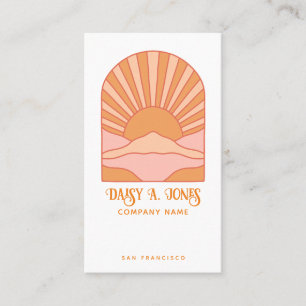 Boho Retro Sunrise  Business Card