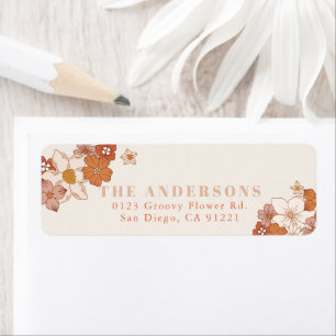 Boho Retro Super Orange Floral