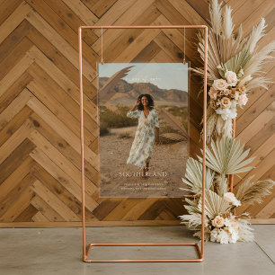 Boho Retro Tropical Palm Tree Graduation Photo