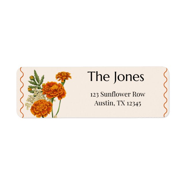 Boho Return Address Label (Devant)