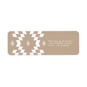 Boho return address label, bohemian