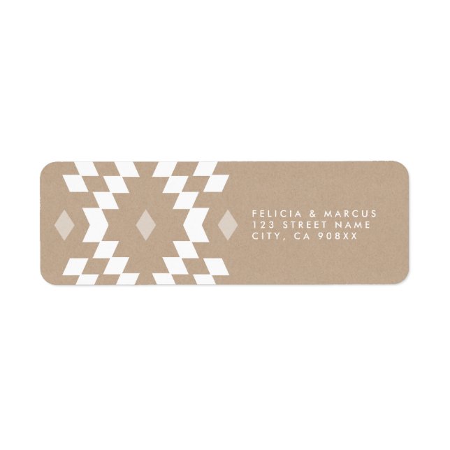 Boho return address label, bohemian (Front)