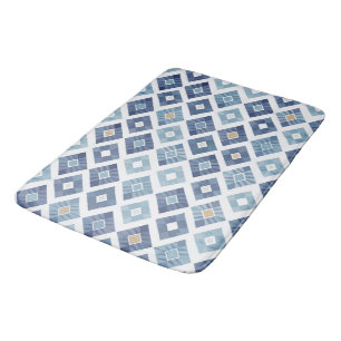 Boho Rhombus Modern Chic Bath Mat