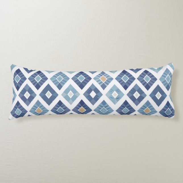 Boho Rhombus Modern Chic Body Pillow (Front)