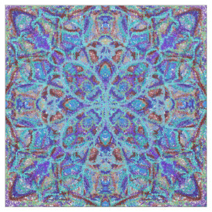 Boho-romantic coloured mandala ornament arabesque fabric