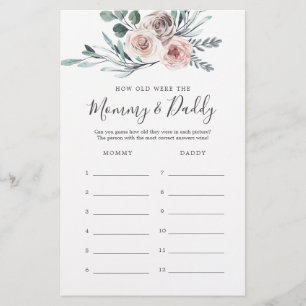 Boho Rose Baby Shower How Old Were Mommy and Daddy