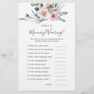 Boho Rose Baby Shower What is Mommy Wearing