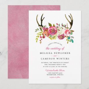 Boho rose faire-part de mariage
