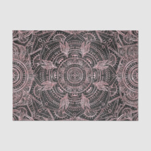 Boho Rose Gold Gray Mandala Elegant Design Tissue Paper