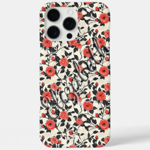 Boho Rose Personalizable Name Iphone Case For Teen