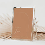 Boho Rust Arch Table Ten Table Number<br><div class="desc">Designed to coordinate with for the «Arches Minimalist» Wedding Invitation Collection. To change details,  click «Details». To move the text or change the size,  font,  or colour,  click «Edit using Design Tool». View the collection link on this page to see all of the matching items in this beautiful design.</div>