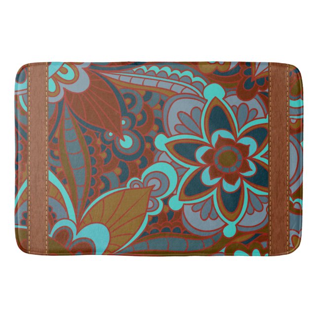 Boho, Rustic Bath Rug (Front)