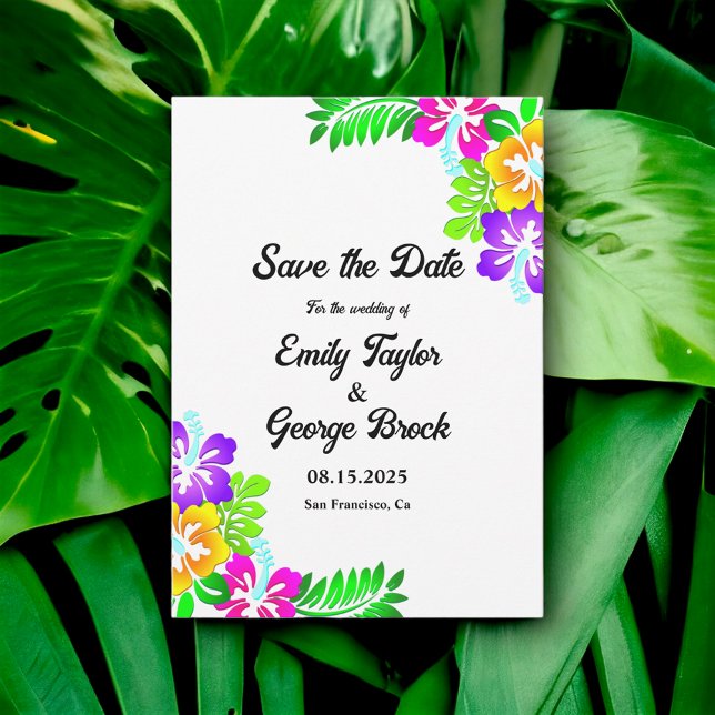 Boho Rustic Colourful Roses Summer Floral Wedding Save The Date (Creator Uploaded)