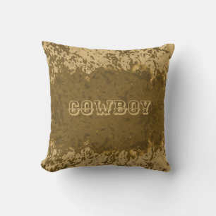 Boho Rustic Cowboy Design Throw Pillow
