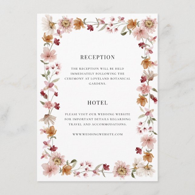 Boho Rustic Enclosure Card (Front)