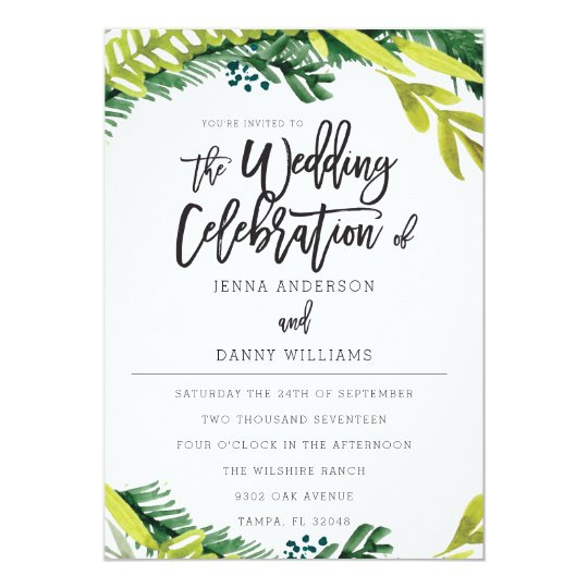 Boho Rustic Floral Wedding Invitation