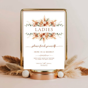 Boho Rustic Mariage Dames Salle de bain Poster