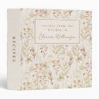 Boho Rustic Meadow Floral Personalized Recipe