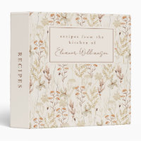 Boho Rustic Meadow Floral Personalized Recipe