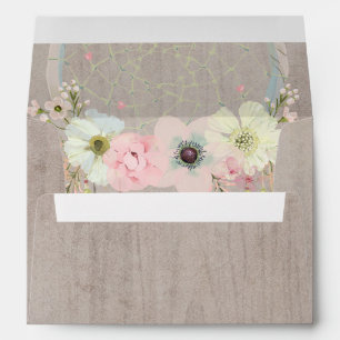 Boho Rustic Tribal Feather Dreamcatcher Envelope