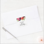Boho Rustic Watercolor Floral 80th Birthday Party Square Sticker<br><div class="desc">With beautiful rustic boho style, this 80th birthday party sticker has a vibrant colour palette in terracotta, deep peach, burgundy red, purple, teal and yellow. The lovely watercolor botanical elements have a nature-inspired organic appeal and make the design pop with style. Elegant calligraphy script spells out the word "Birthday" with...</div>