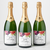 Boho Rustic Watercolor Floral 80th Birthday