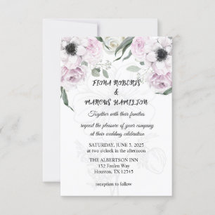 Boho Rustic Wedding Invitation – Elegant Floral 