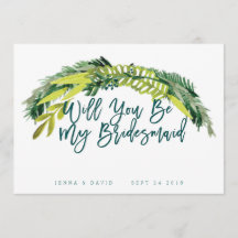 Boho Rustic Will You Be My Bridesmaid