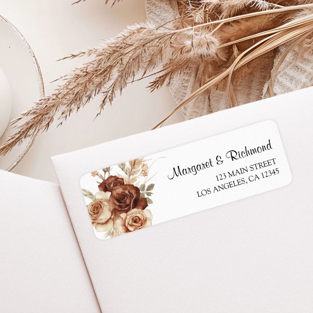 Boho Rusty Terracotta Floral Wedding Address (Creator Uploaded)