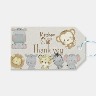 Boho Safari Birthday Gift Tag