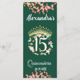 Boho Sage Green and Rose Quinceañera Celebration  Menu