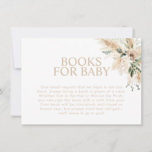 Boho Sage Green Baby Shower Book Request Card