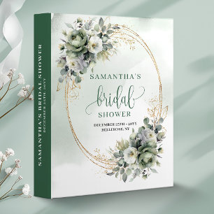 Boho Sage Green Bridal Shower Memory Album Binder