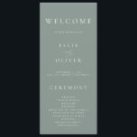 Boho Sage Green Elegant Minimalist Wedding Program<br><div class="desc">Beautiful boho,  minimalist and classic,  our Sage Green Minimalist Wedding Program will be beautiful for your order of service. Fully customizable with all of your wedding program information.</div>