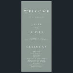 Boho Sage Green Elegant Minimalist Wedding Program<br><div class="desc">Beautiful boho,  minimalist and classic,  our Sage Green Minimalist Wedding Program will be beautiful for your order of service. Fully customizable with all of your wedding program information.</div>