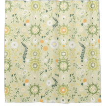 Boho Sage Green Mandala Shower Curtain