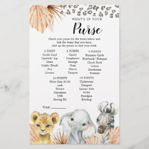 Boho Sage Green Safari Oh Boy Purse Game