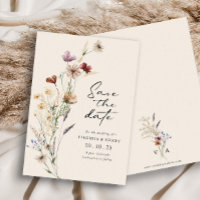 Boho Save The Date Flat Card