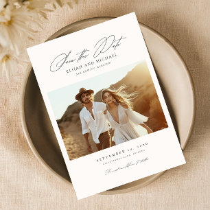 Boho Save the Date   Photo Elegant Save the Date Invitation