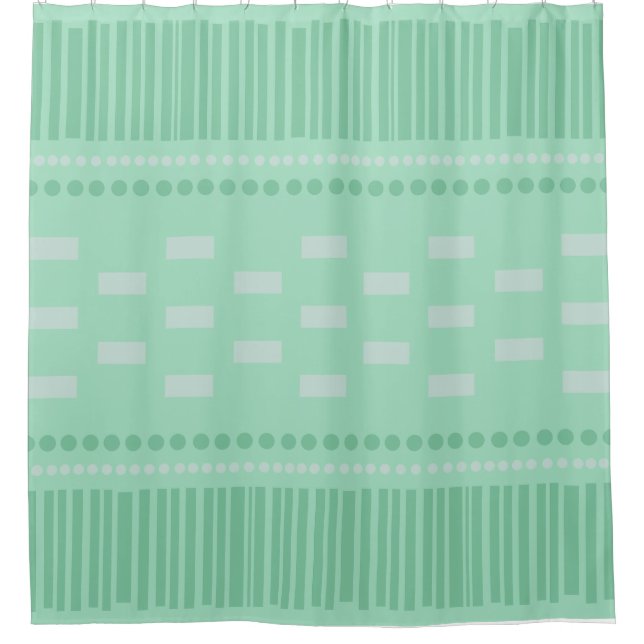 Boho Scandinavian Lines Dots Mint Green (Front)