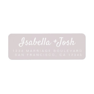 Boho Script Pastel Purple Mariage Adresse de retou
